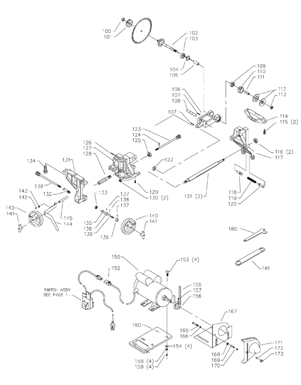 Delta 36-451x Diagram and Parts List for 36-451X  Delta Saw