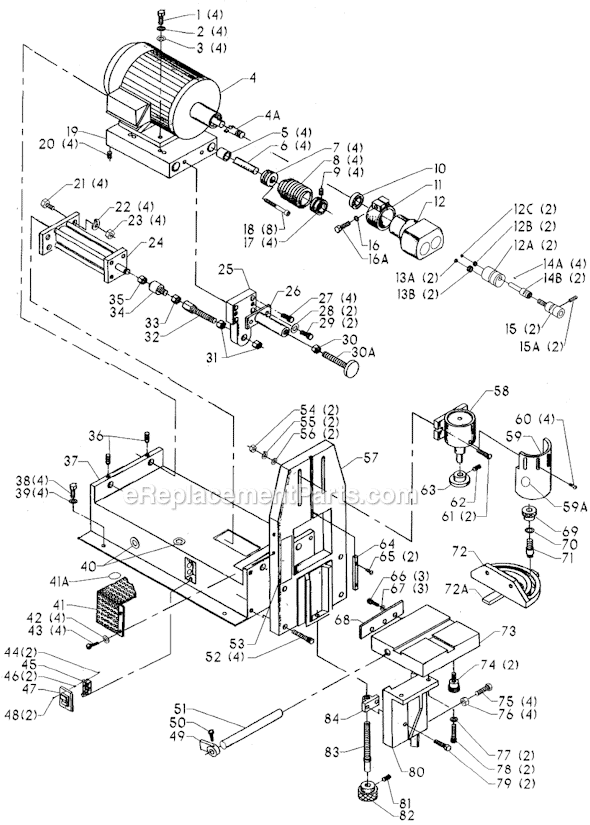 Page A Diagram and Parts List for 32-350 Type 1 Delta Miscellaneous