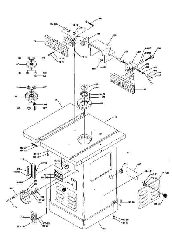 Delta 43-382 Diagram and Parts List for 43-382  Delta Shaper