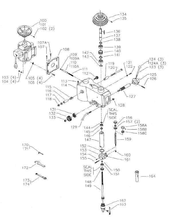 Delta 15-230 Diagram and Parts List for 15-230  Delta Drill Press