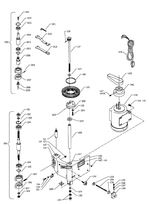 Delta 43-355 Diagram and Parts List for 43-355  Delta Shaper
