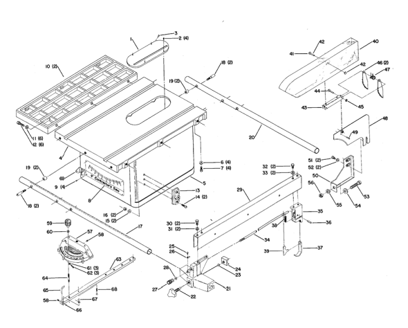 Delta 34-621 Diagram and Parts List for 34-621  Delta Saw