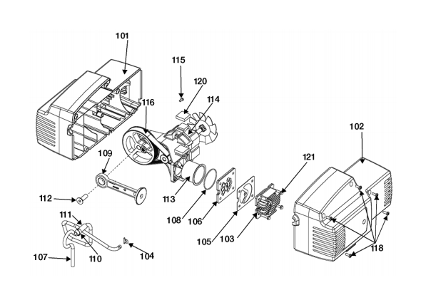 Delta 66-500 Type-1 Diagram and Parts List for 66-500 Type-1 Delta Compressor