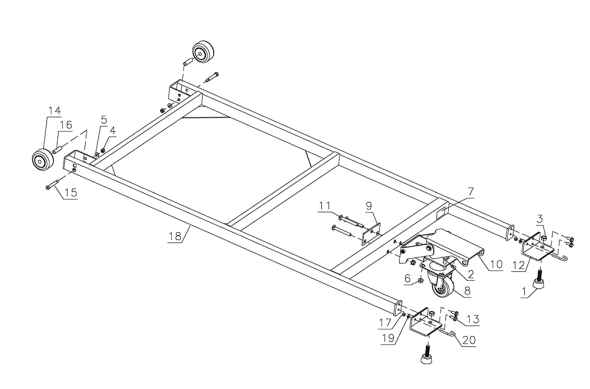 Delta 50-2000 Type-1 Diagram and Parts List for 50-2000 Type-1 Delta Tool Stand & Cart