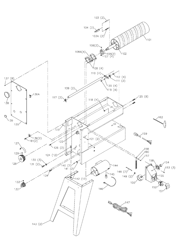 Delta 31-252 Diagram and Parts List for 31-252  Delta Sander Grinder