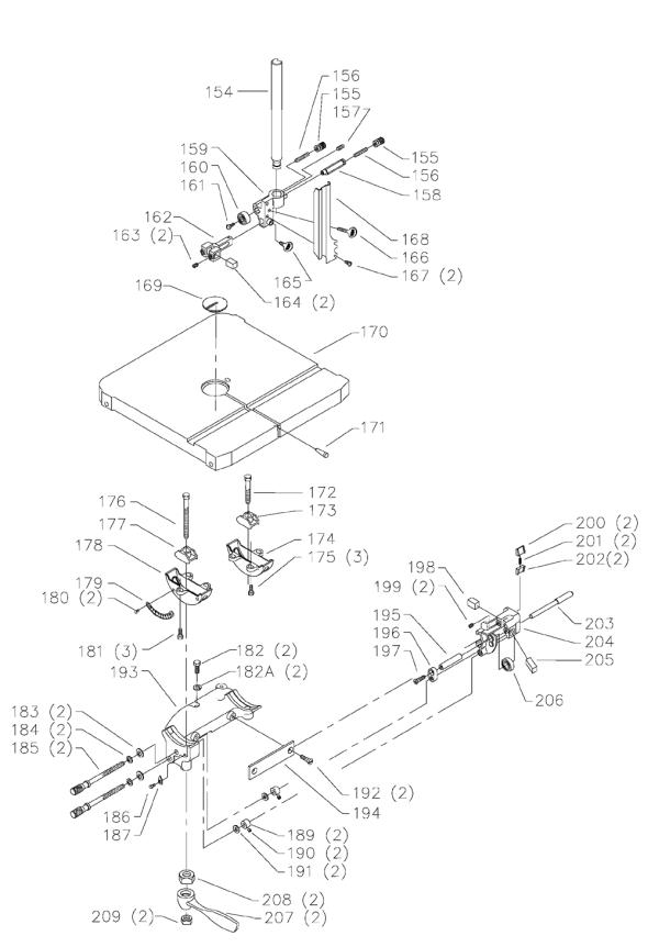 Delta 28-348f Diagram and Parts List for 28-348F  Delta Saw