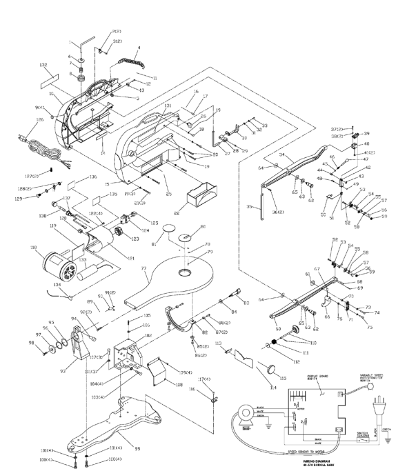 Delta Ss350 Diagram and Parts List for SS350  Delta Saw