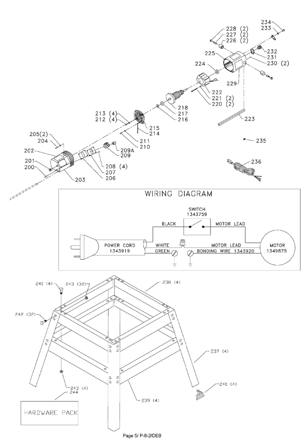 Delta 22-565 Diagram and Parts List for 22-565  Delta Planer Jointer