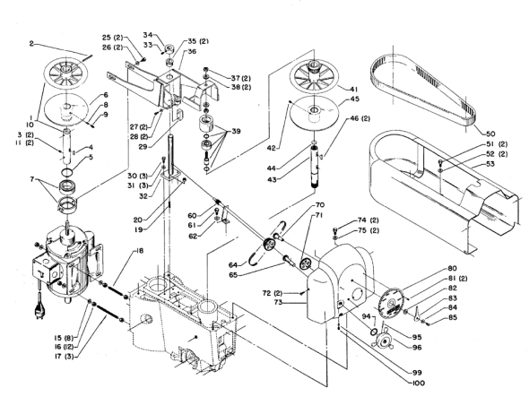 Delta 15-560-Bdk Type-1 Diagram and Parts List for 15-560-BDK Type-1 Delta Drill Press