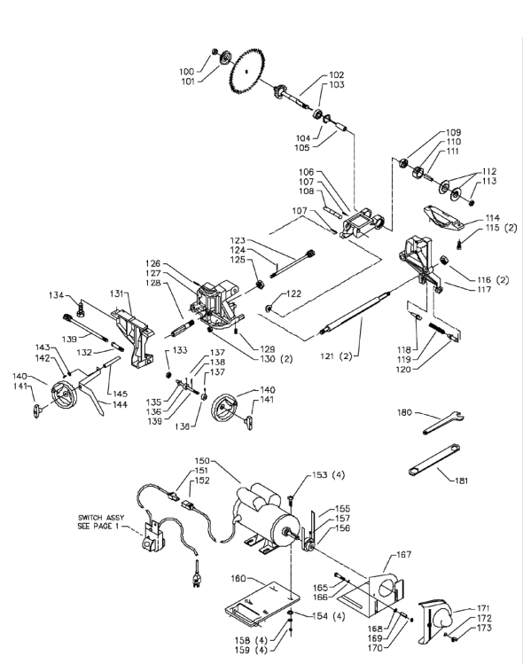 Delta 36-444 Diagram and Parts List for 36-444  Delta Saw