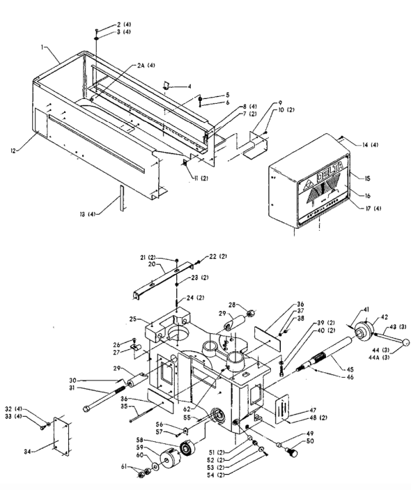 Delta 70-236-Bdk Type-1 Diagram and Parts List for 70-236-BDK Type-1 Delta Drill Press