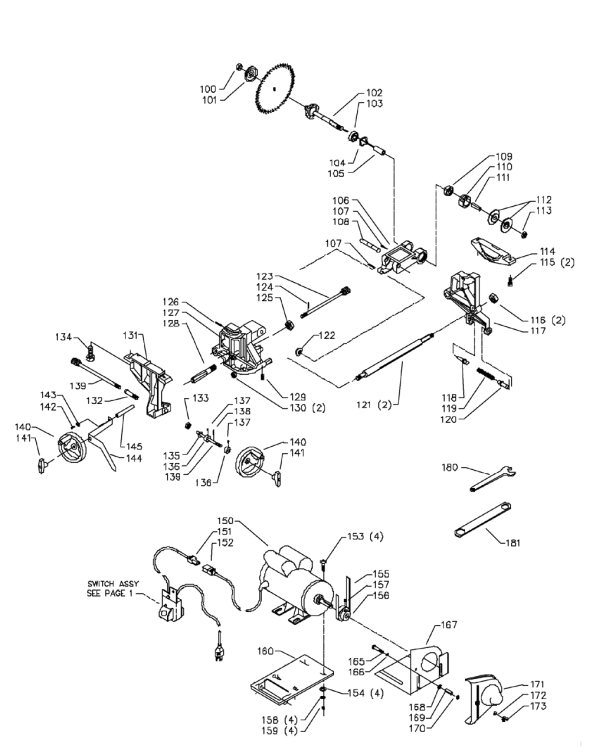 Delta 36-430 Diagram and Parts List for 36-430  Delta Saw
