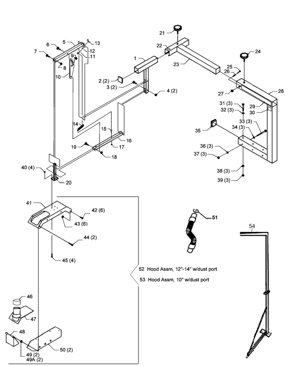 Delta 78-424 Type-1 Diagram and Parts List for 78-424 Type-1 Delta Saw