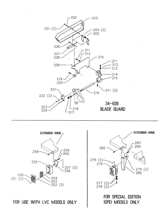 Delta 34-807 Type-4 Diagram and Parts List for 34-807 Type-4 Delta Saw