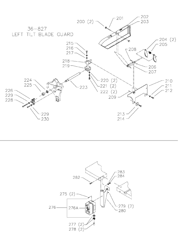Delta 36-844 Diagram and Parts List for 36-844  Delta Saw