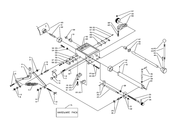 Delta 46-408 Diagram and Parts List for 46-408  Delta Lathe