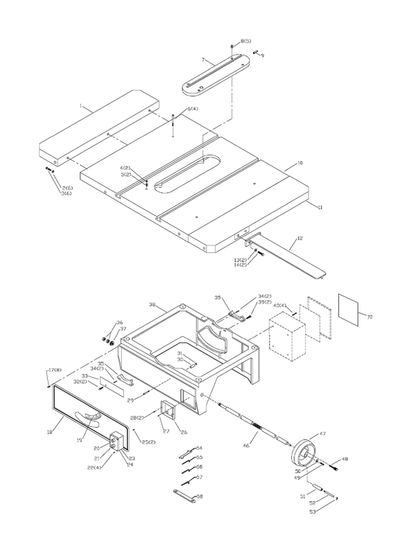 Delta 34-796 Diagram and Parts List for 34-796  Delta Saw
