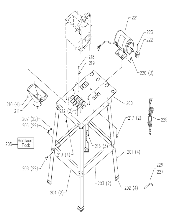 Delta 31-280 Diagram and Parts List for 31-280  Delta Sander Grinder