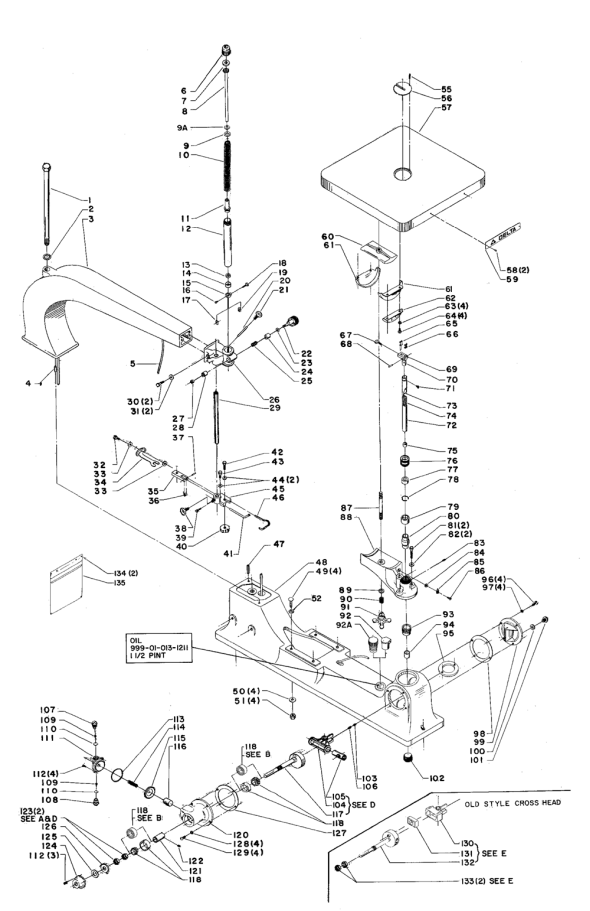 Delta 40-213 Diagram and Parts List for 40-213  Delta Saw