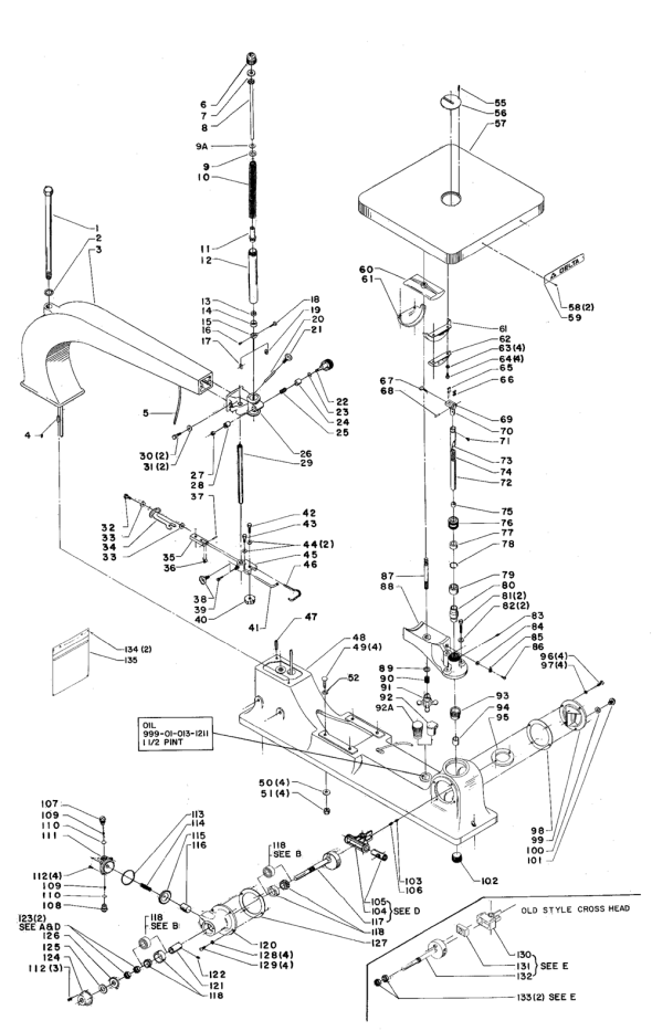 Delta 40-313 Diagram and Parts List for 40-313  Delta Saw