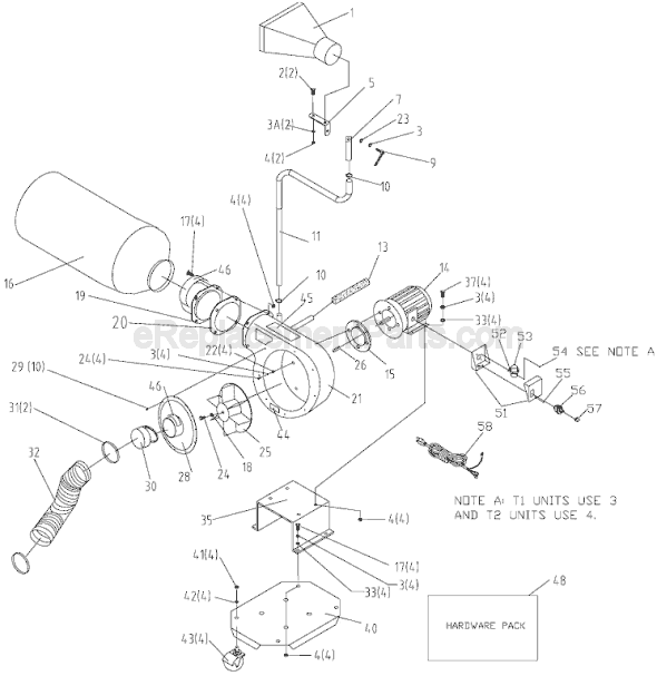 Page A Diagram and Parts List for AP300 Type 1 Delta Dust Collector