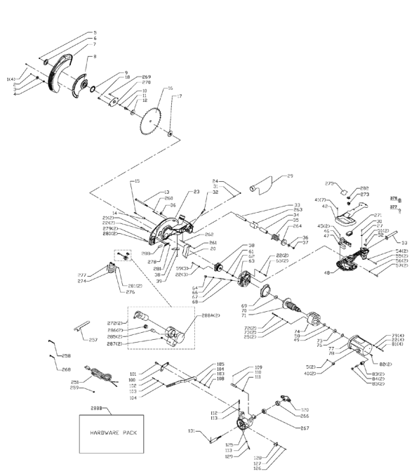 Delta 36-255l Diagram and Parts List for 36-255L  Delta Saw