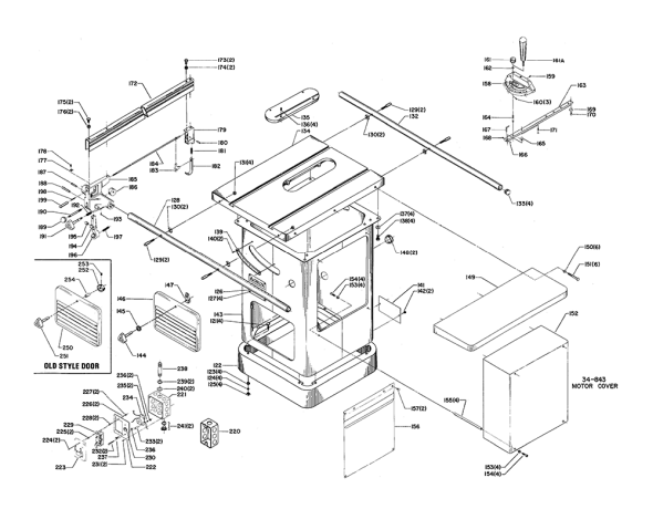 Delta 36-907 Type-2 Diagram and Parts List for 36-907 Type-2 Delta Saw