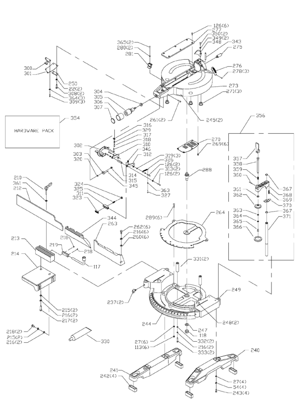 Delta 36-255 Diagram and Parts List for 36-255  Delta Saw