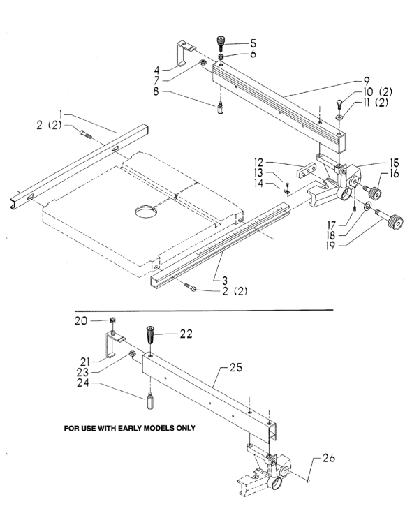 Delta 28-845 Diagram and Parts List for 28-845  Delta Saw