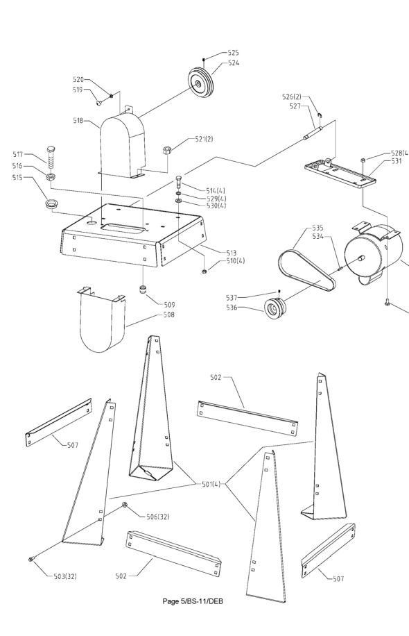 Delta 28-276 Type-1 Diagram and Parts List for 28-276 Type-1 Delta Saw