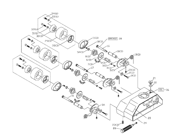Delta 36-835 Type-2 Diagram and Parts List for 36-835 Type-2 Delta Power Feeder