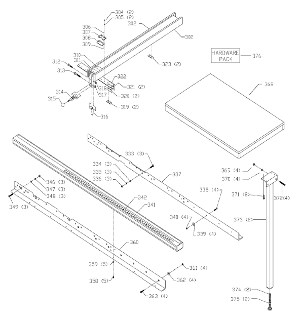 Delta 36-431 Diagram and Parts List for 36-431  Delta Saw