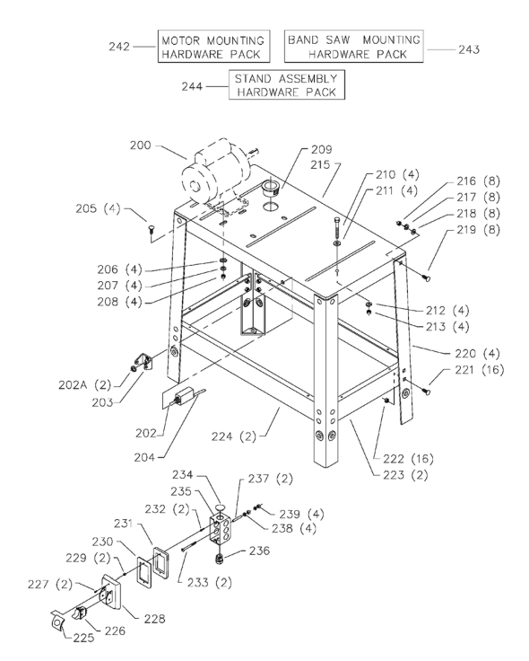Delta 28-231-Bdk Type-1 Diagram and Parts List for 28-231-BDK Type-1 Delta Saw