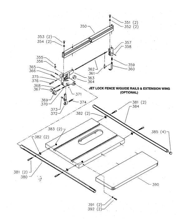 Delta 34-801 Type-4 Diagram and Parts List for 34-801 Type-4 Delta Saw