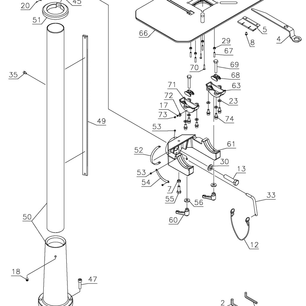 Diagram 1 Diagram and Parts List for 18-900L  Delta Drill Press