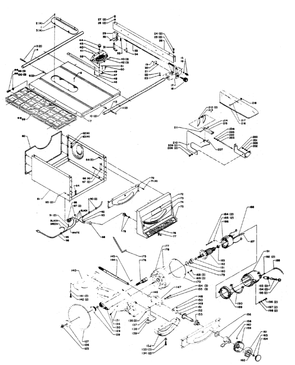 Delta 34-335 Diagram and Parts List for 34-335  Delta Saw