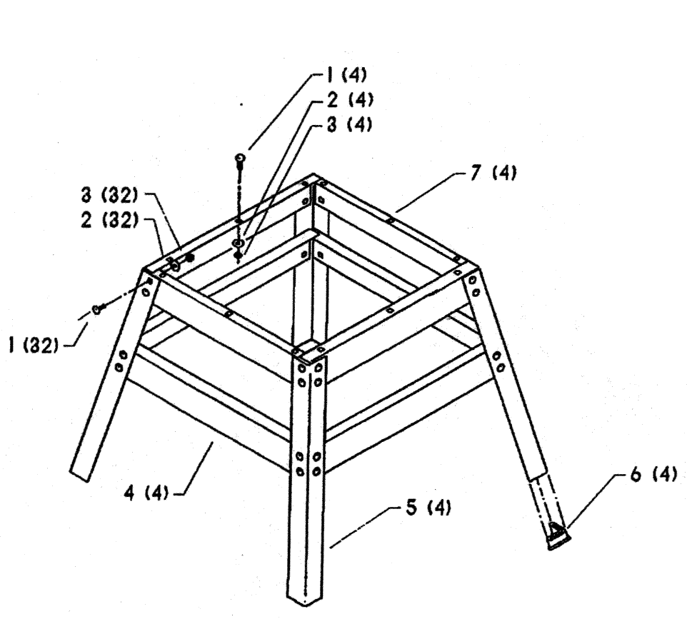 Fig-0 Diagram and Parts List for 50-321  Delta Tool Stand & Cart