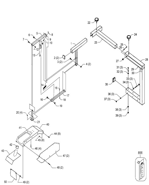 Delta 78-413 Type-1 Diagram and Parts List for 78-413 Type-1 Delta Saw