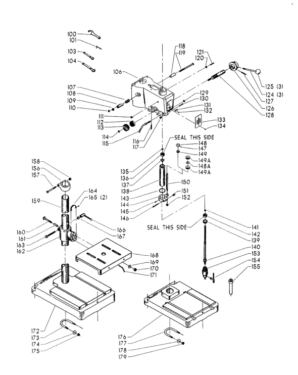 Delta 15-330 Diagram and Parts List for 15-330  Delta Drill Press
