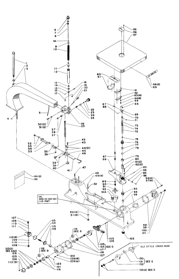 Delta 40-211 Diagram and Parts List for 40-211  Delta Saw