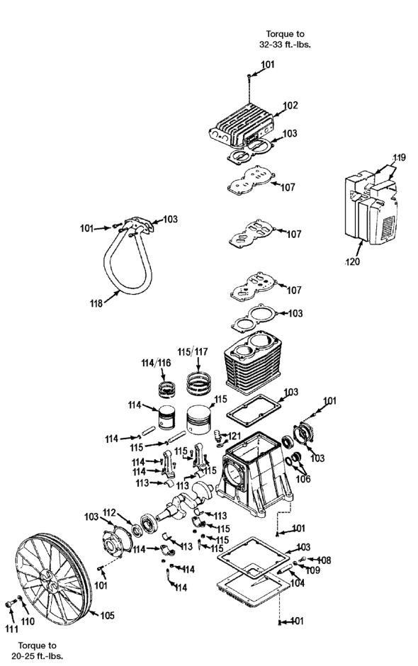 Delta Dlkc6580v2 Type-0 Diagram and Parts List for DLKC6580V2 Type-0 Delta Compressor