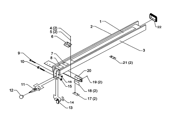 Delta 78-921 Type-1 Diagram and Parts List for 78-921 Type-1 Delta Saw