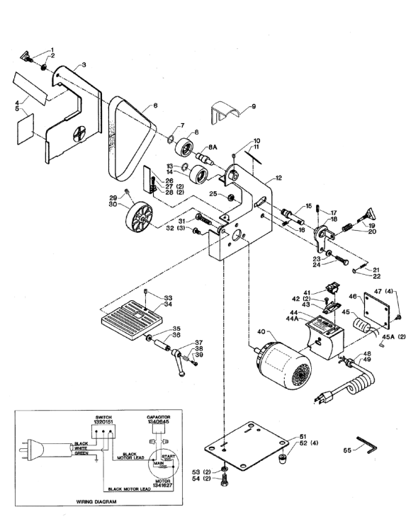 Delta 31-050 Diagram and Parts List for 31-050  Delta Sander Grinder