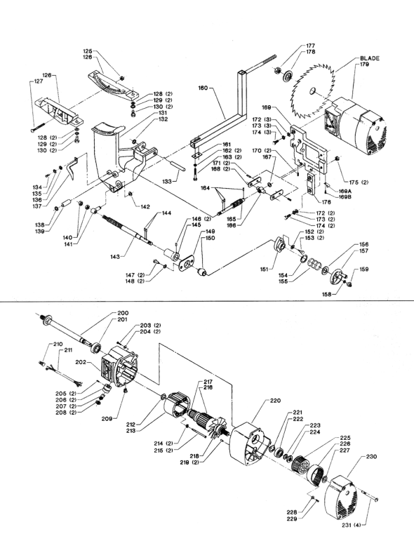 Delta 36-325c Diagram and Parts List for 36-325C  Delta Saw