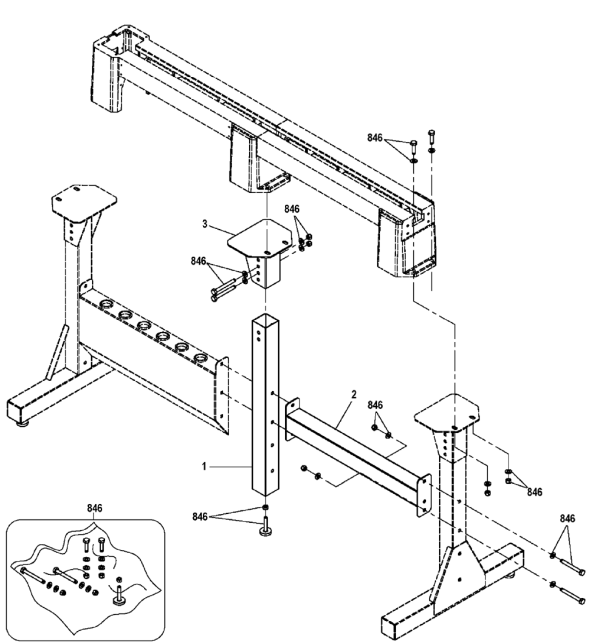 Delta 46-464 Type-2 Diagram and Parts List for 46-464 Type-2 Delta Lathe