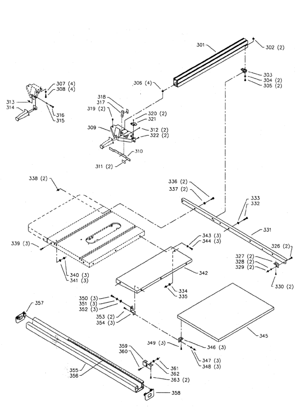 Delta 36-810 Diagram and Parts List for 36-810  Delta Saw