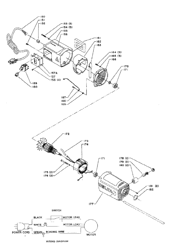 Delta Tp300 Diagram and Parts List for TP300  Delta Planer Jointer