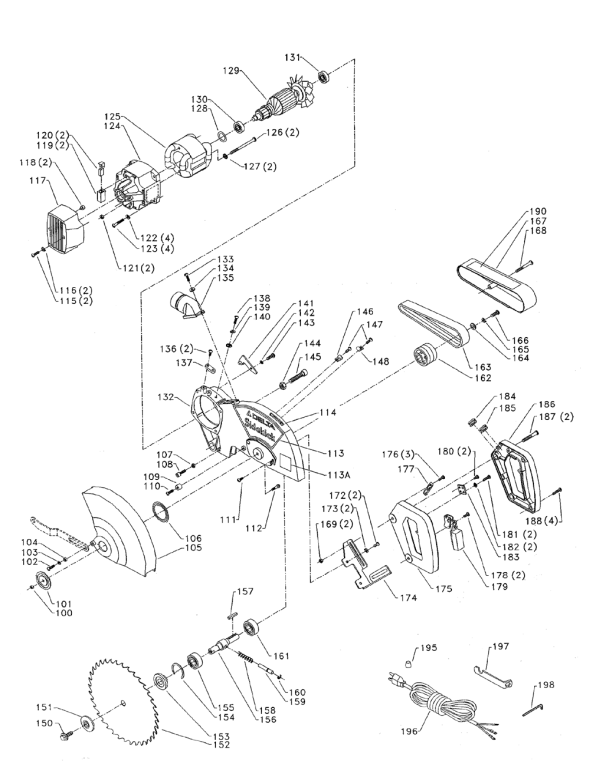 Delta 36-090 Diagram and Parts List for 36-090  Delta Saw