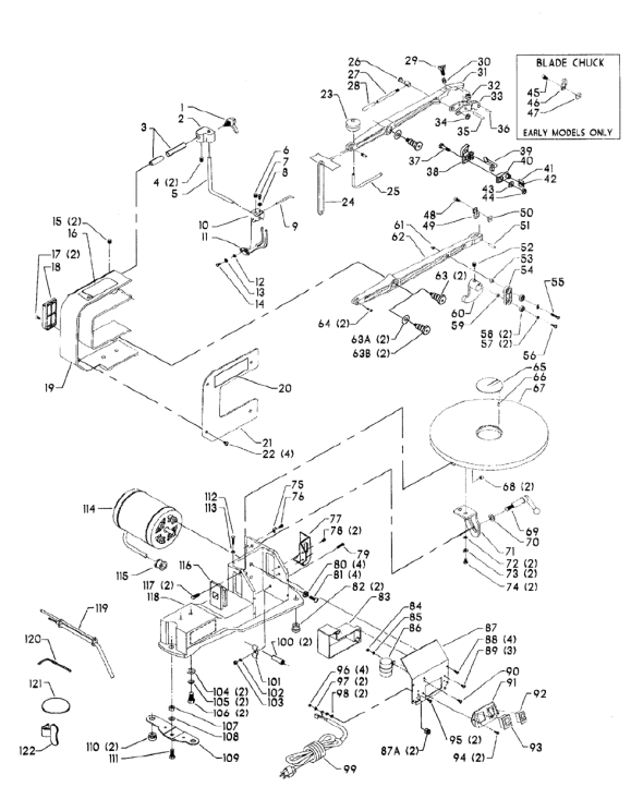 Delta 40-560 Diagram and Parts List for 40-560  Delta Saw