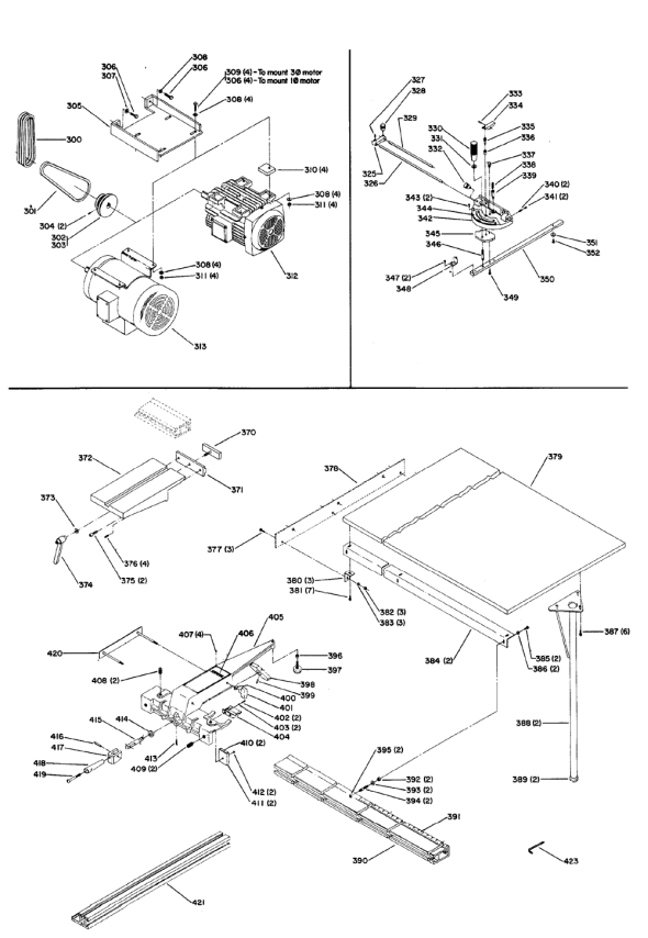 Delta 34-887 Diagram and Parts List for 34-887  Delta Saw